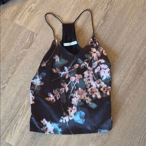 bishop + young Black and Pink Crop Camisole